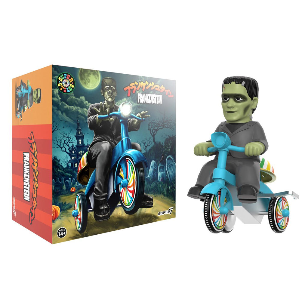 Universal Monsters Frankenstein (Black with Blue Trike) Super Cycles Vinyl Figure