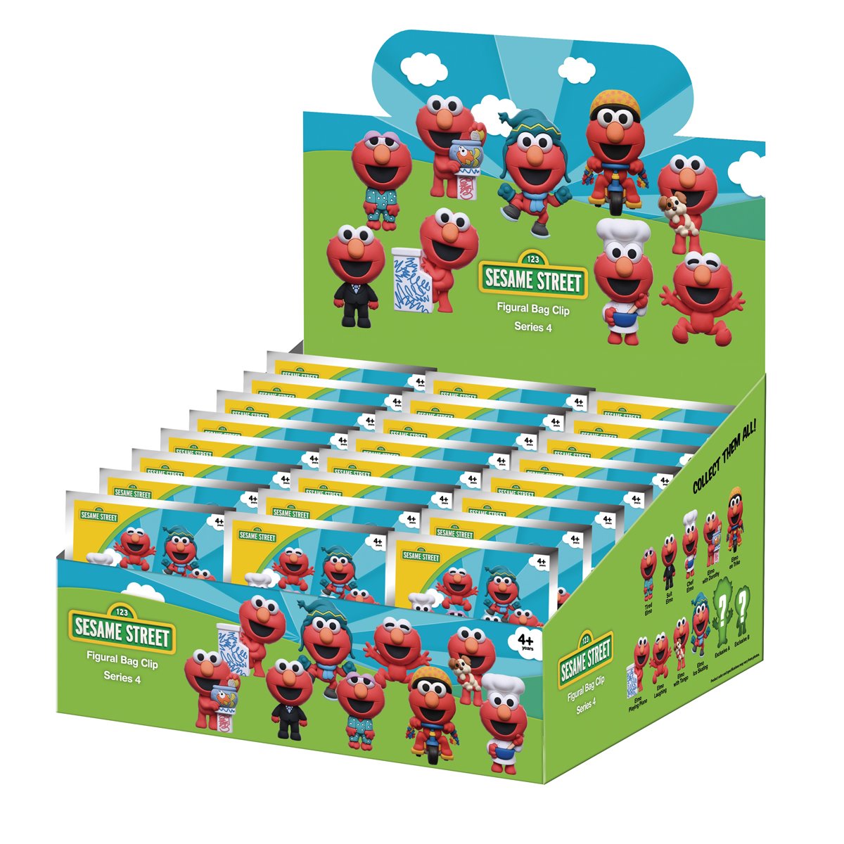 Sesame Street Series 4 3D Foam Bag Clip Random 6-Pack