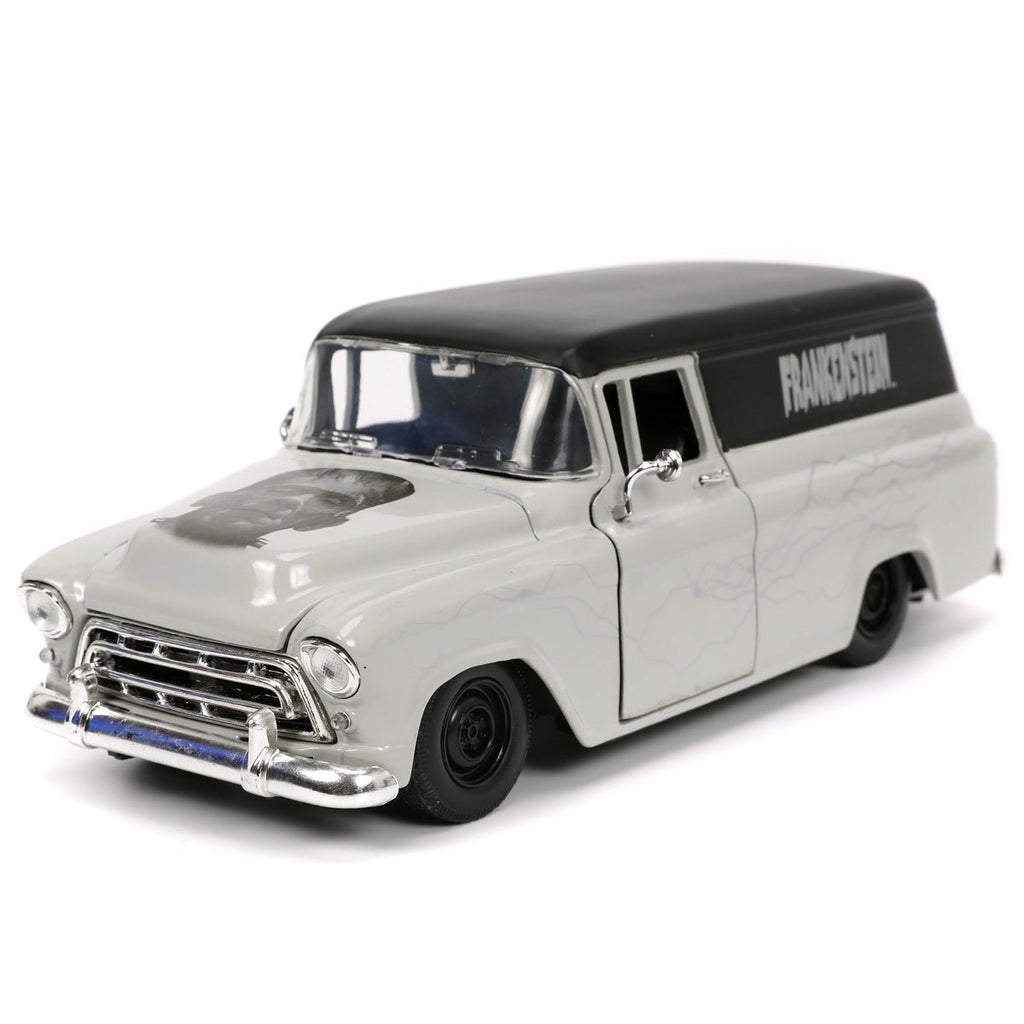 Hollywood Rides Universal Monsters Frankenstein 1957 Chevy Suburban 1:24 Scale Die-Cast Metal Vehicle with Figure