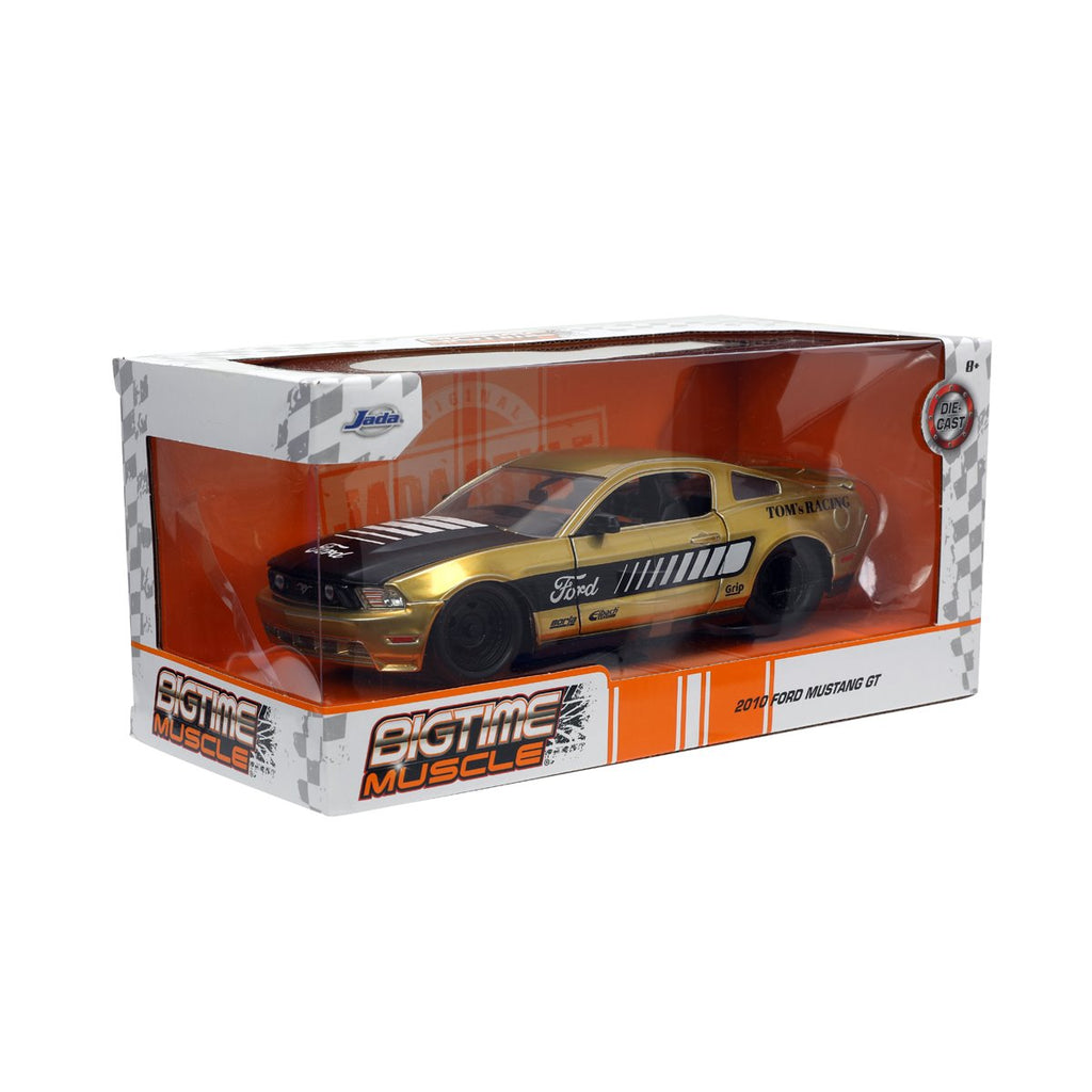 Bigtime Muscle 2010 Ford Mustang GT Tom's Racing 1:24 Scale Die-Cast Metal Vehicle