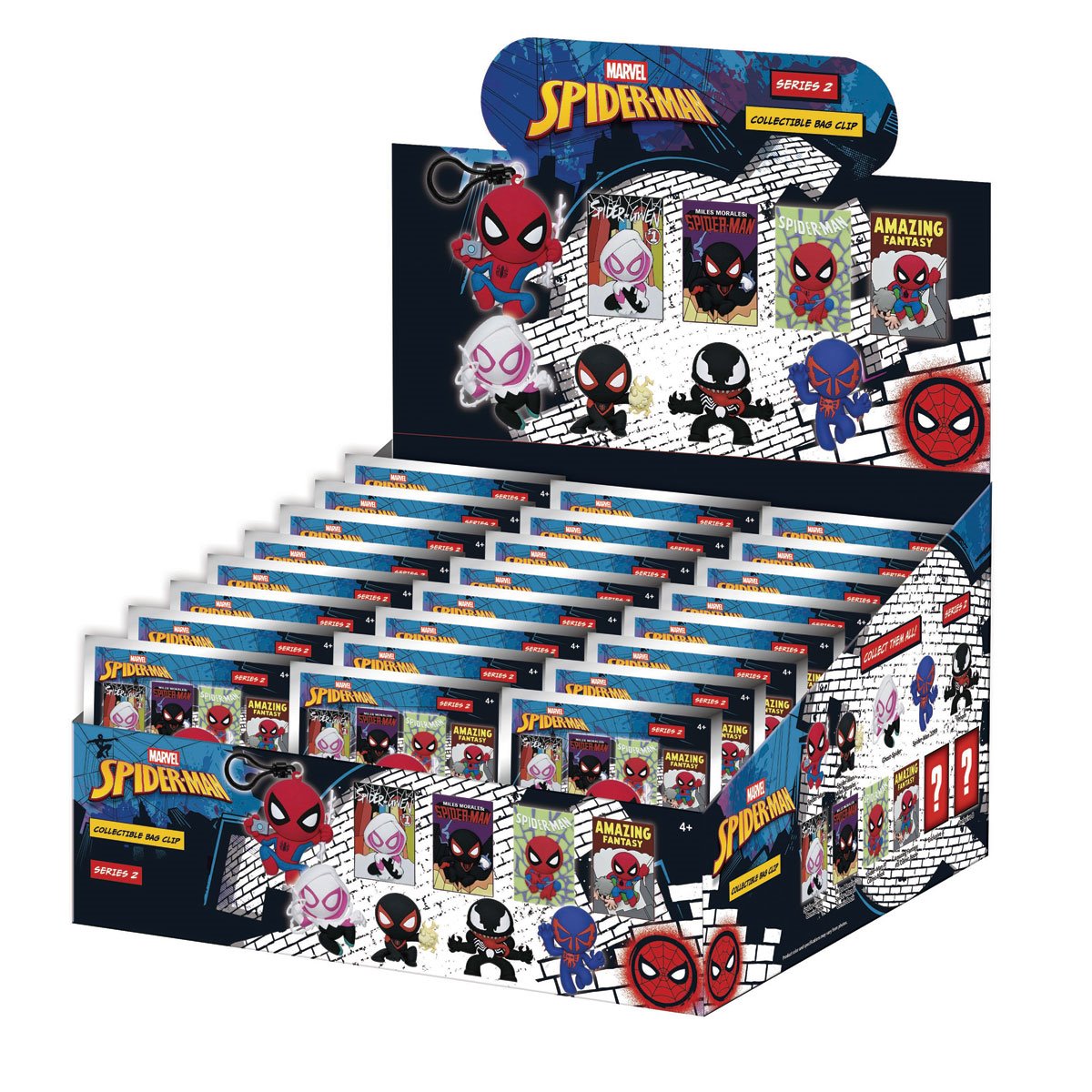 Spider-Man Classic Series 2 3D Foam Bag Clip Random 6-Pack