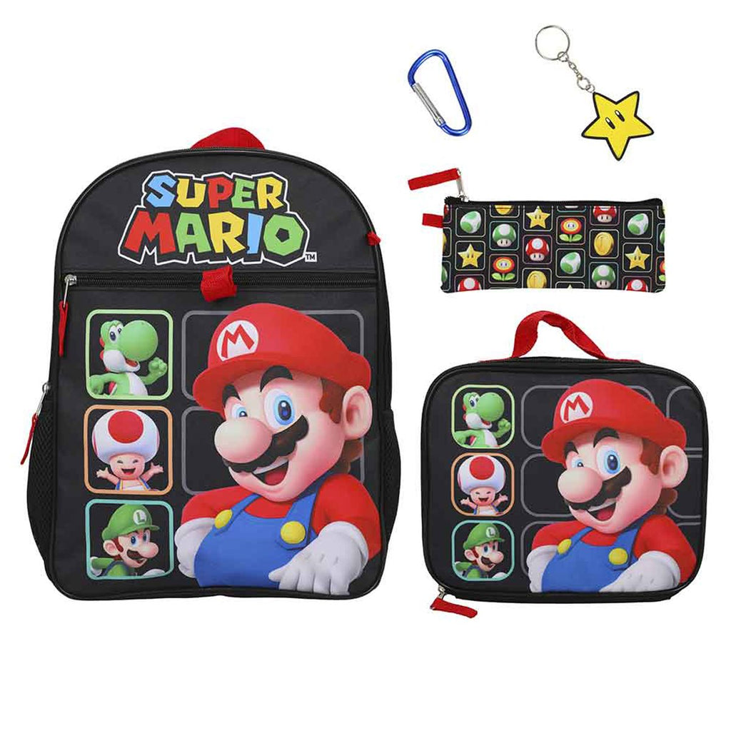 Super Mario Bros. Mario and Friends Backpack 5-Piece Set