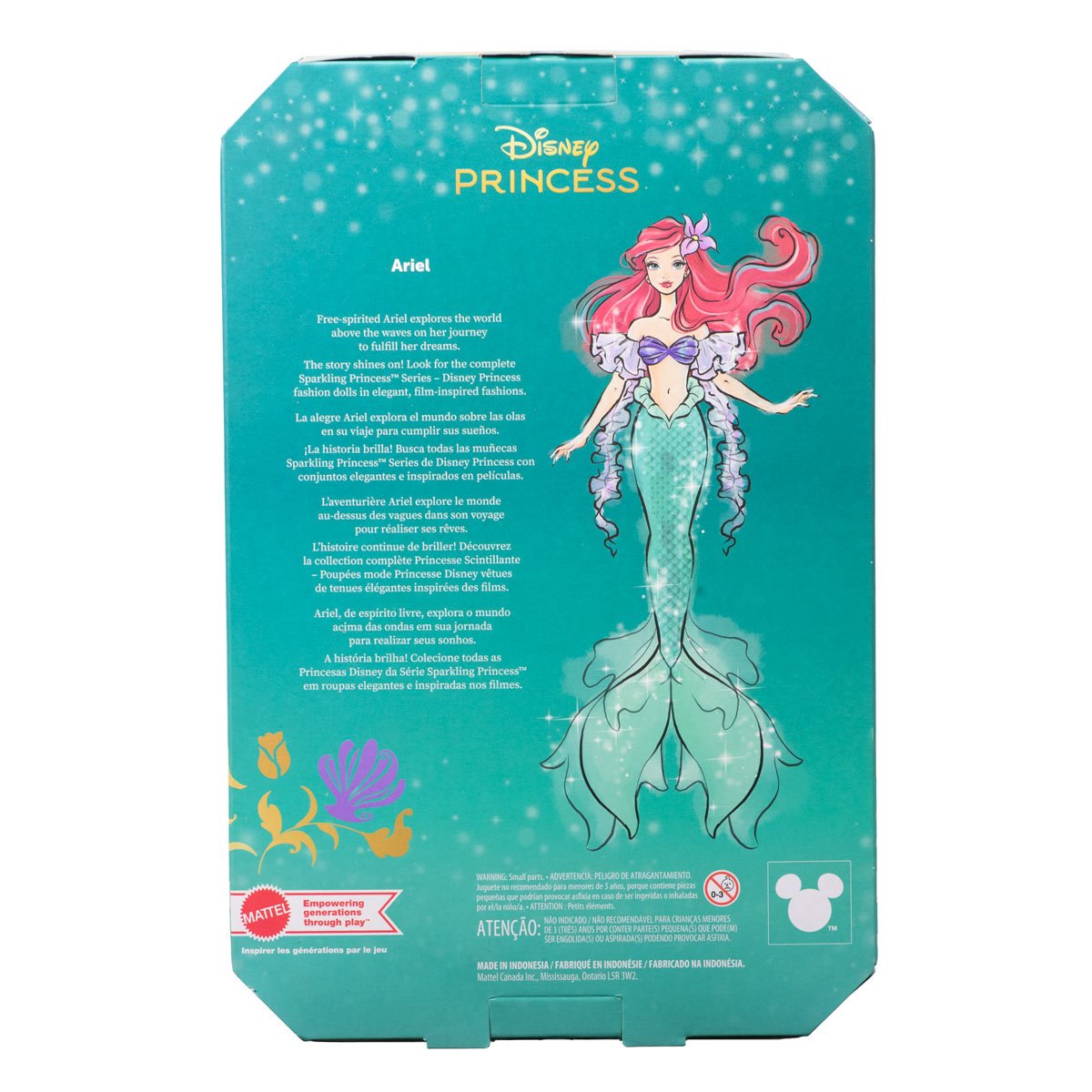 Disney Princess Sparkling Princess Ariel Fashion Doll