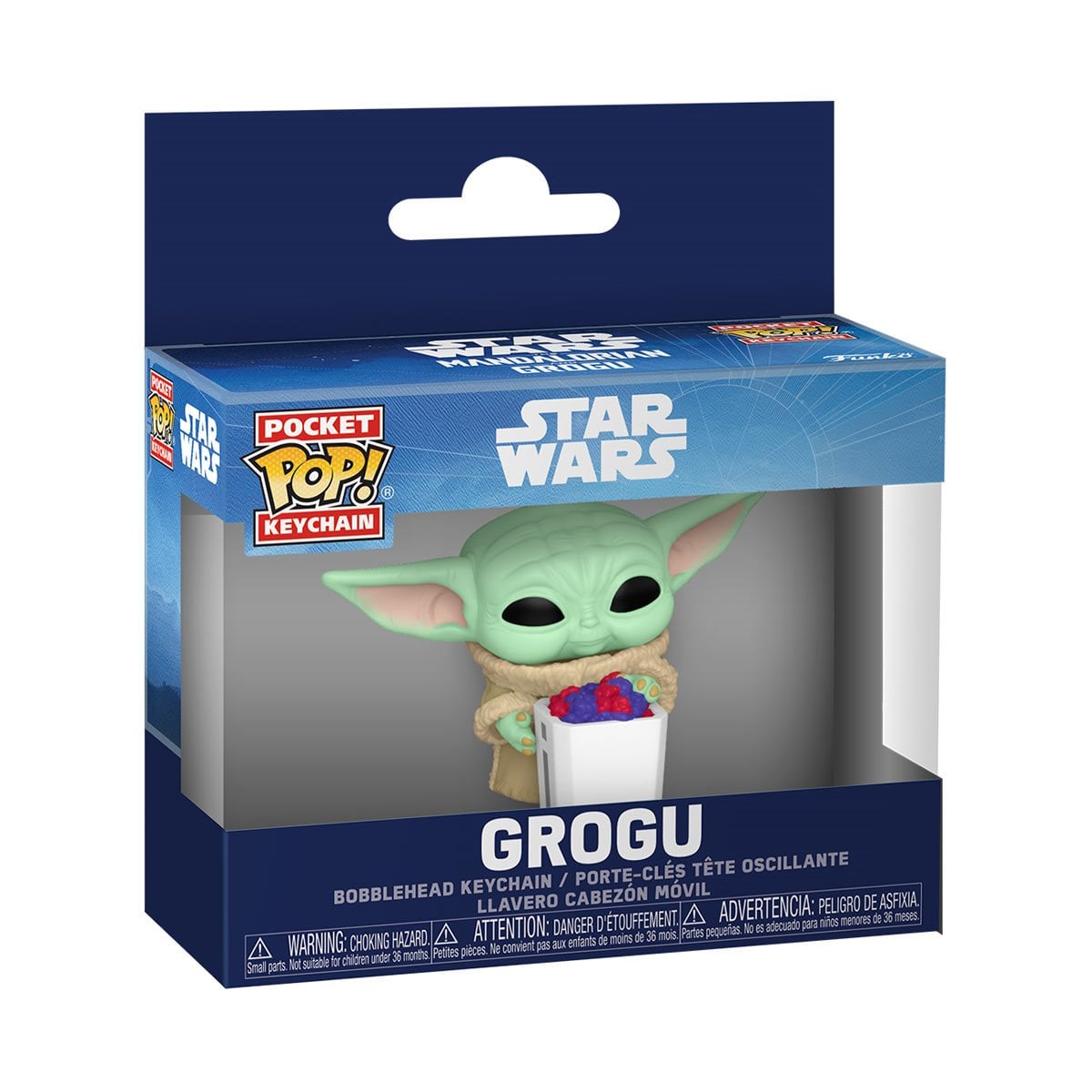 Star Wars: The Mandalorian and Grogu Grogu with Snack Funko Pocket Pop! Key Chain
