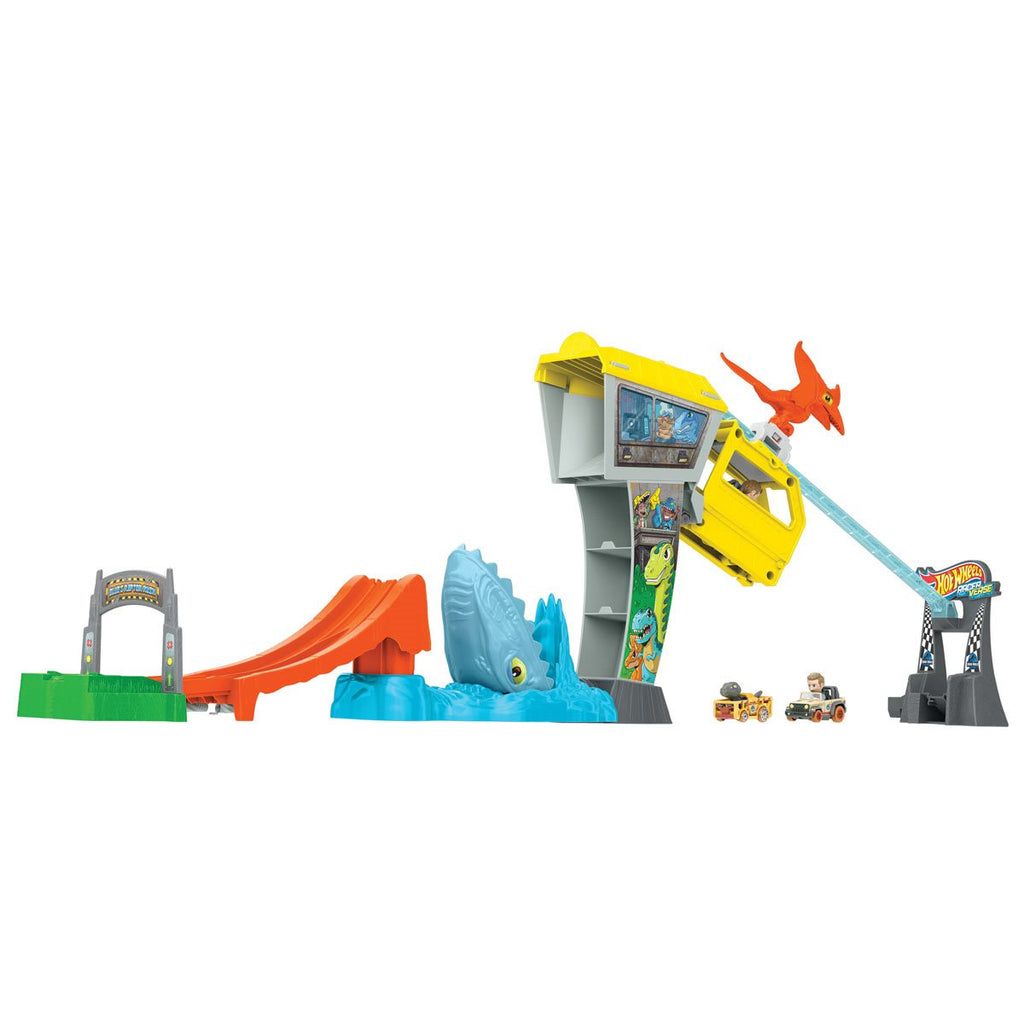 Hot Wheels RacerVerse Jurassic World Blue's Raptor Rush Track Set
