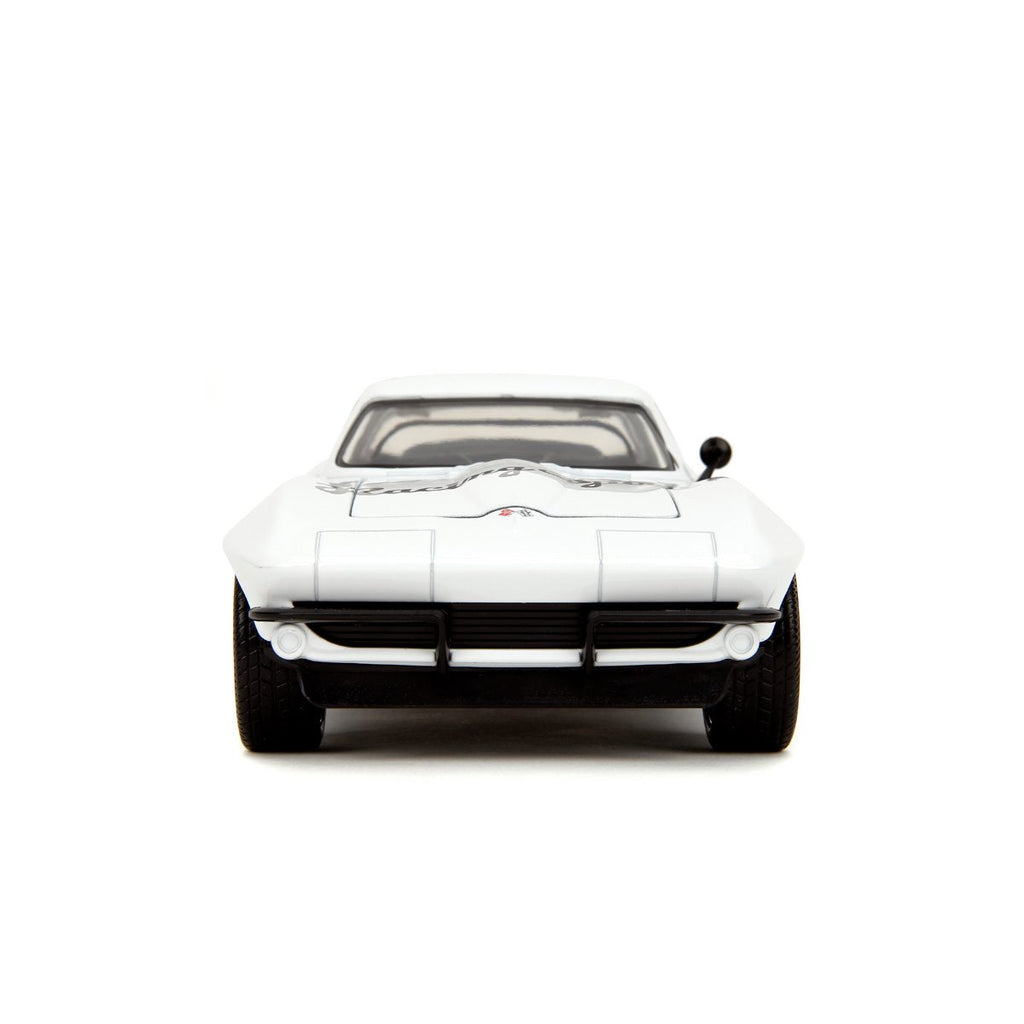 Bigtime Muscle 1966 Chevrolet Corvette Stingray White 1:24 Scale Die-Cast Metal Vehicle