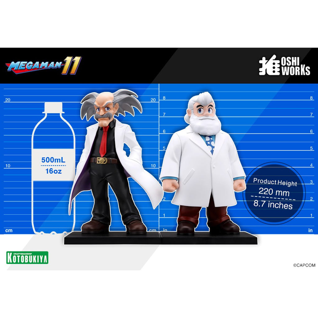 Mega Man 11 Dr. Wily & Dr. Light Oshi Works Statue