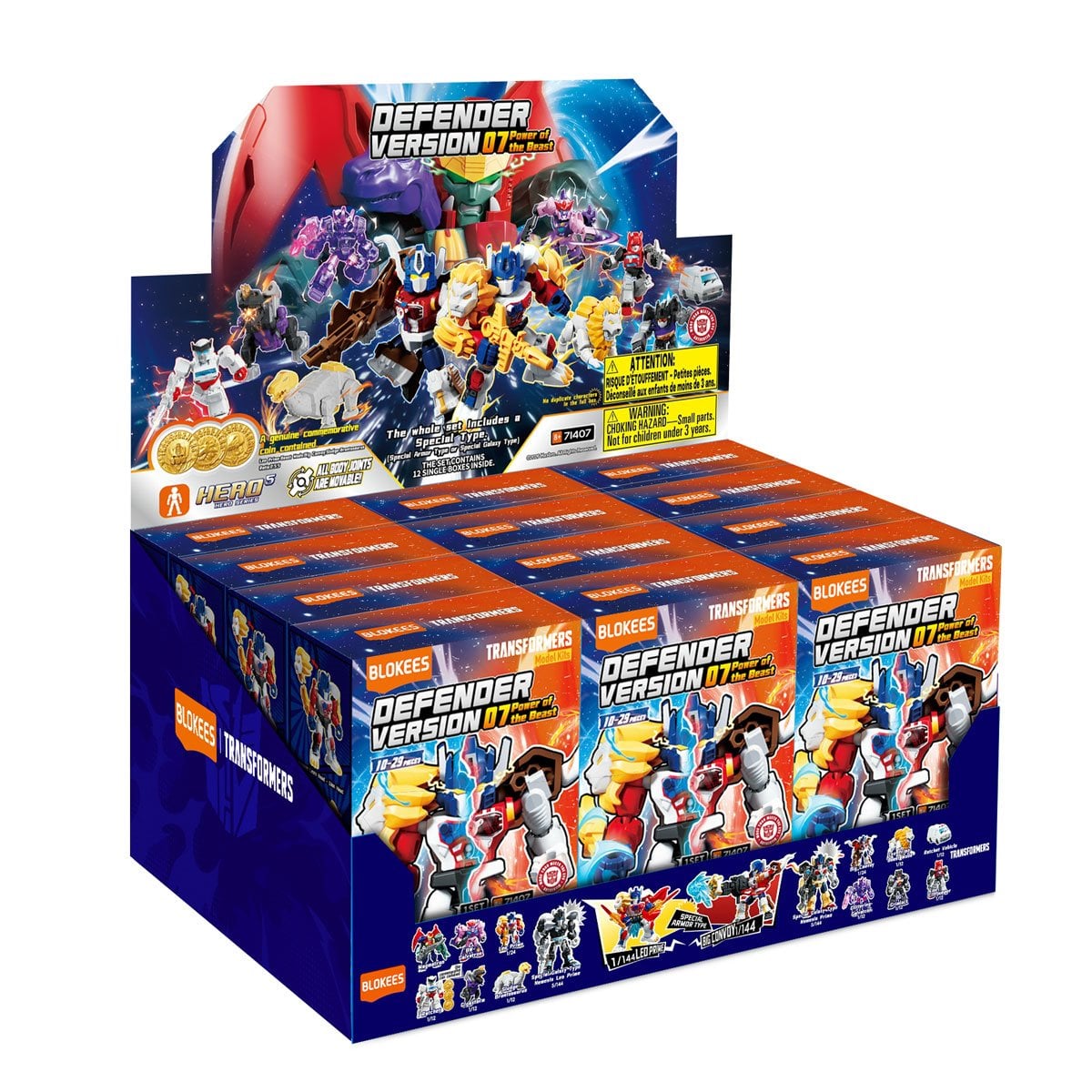 Transformers Defender Version Wave 7 Power of the Beast Mini Model Kit Display Case of 12