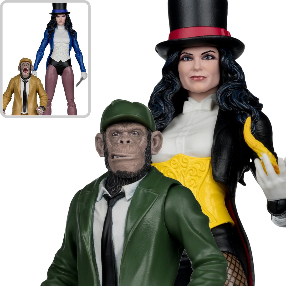 DC McFarlane Collector Edition Wave 13 Zatanna with Detective Chimp DC Classic #53 7-Inch Scale Action Figure