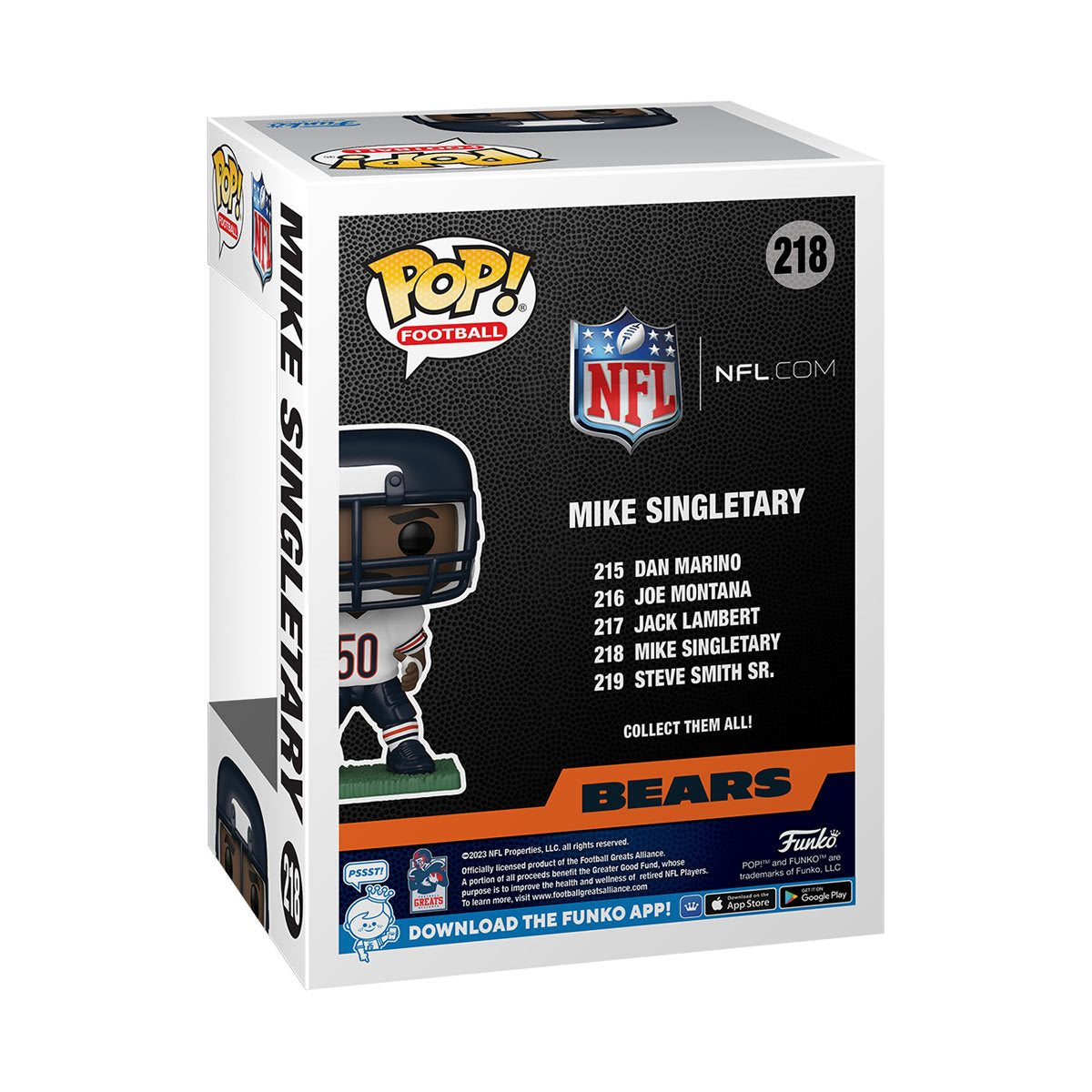 NFL: Legends Mike Singletary (Bears) Funko Pop! Vinyl Figure #218