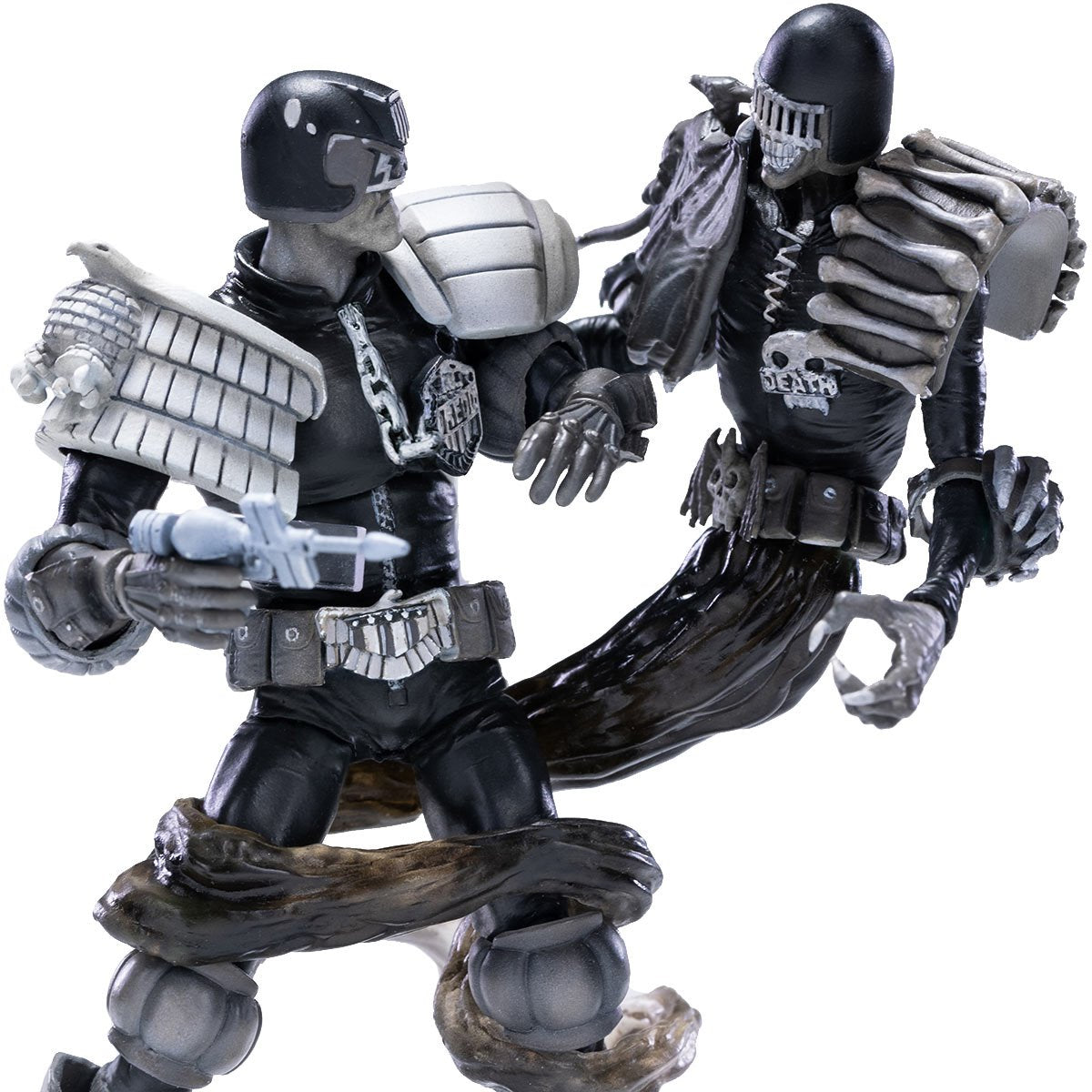 Judge Dredd vs. Death Black and White Exquisite Mini Series 1:18 Scale Action Figure 2-Pack