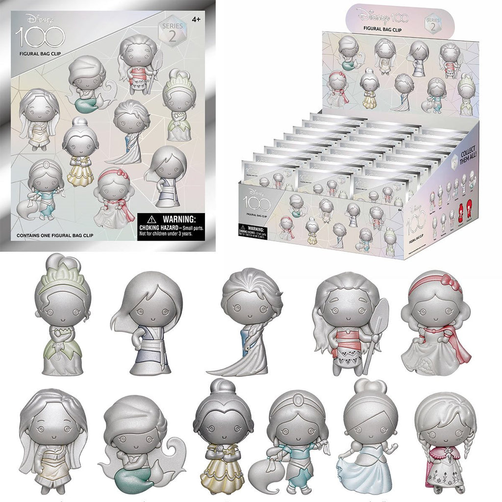 Disney 100 Heroines Series 2 3D Foam Bag Clip Random 6-Pack