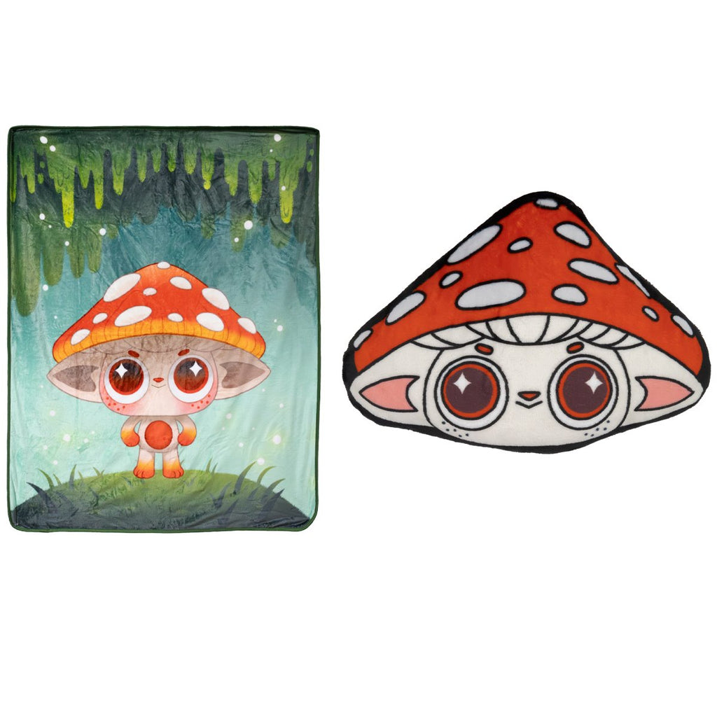 Capkins Fly Mushroom Pillow Blanket
