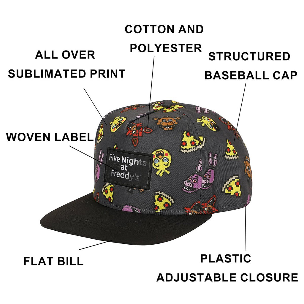 Five Nights at Freddys All Over Print Snapback Hat