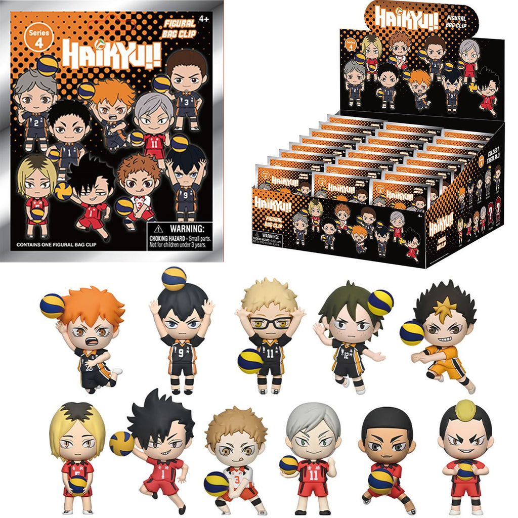Haikyu!! Series 4 3D Foam Bag Clip Display Case of 24
