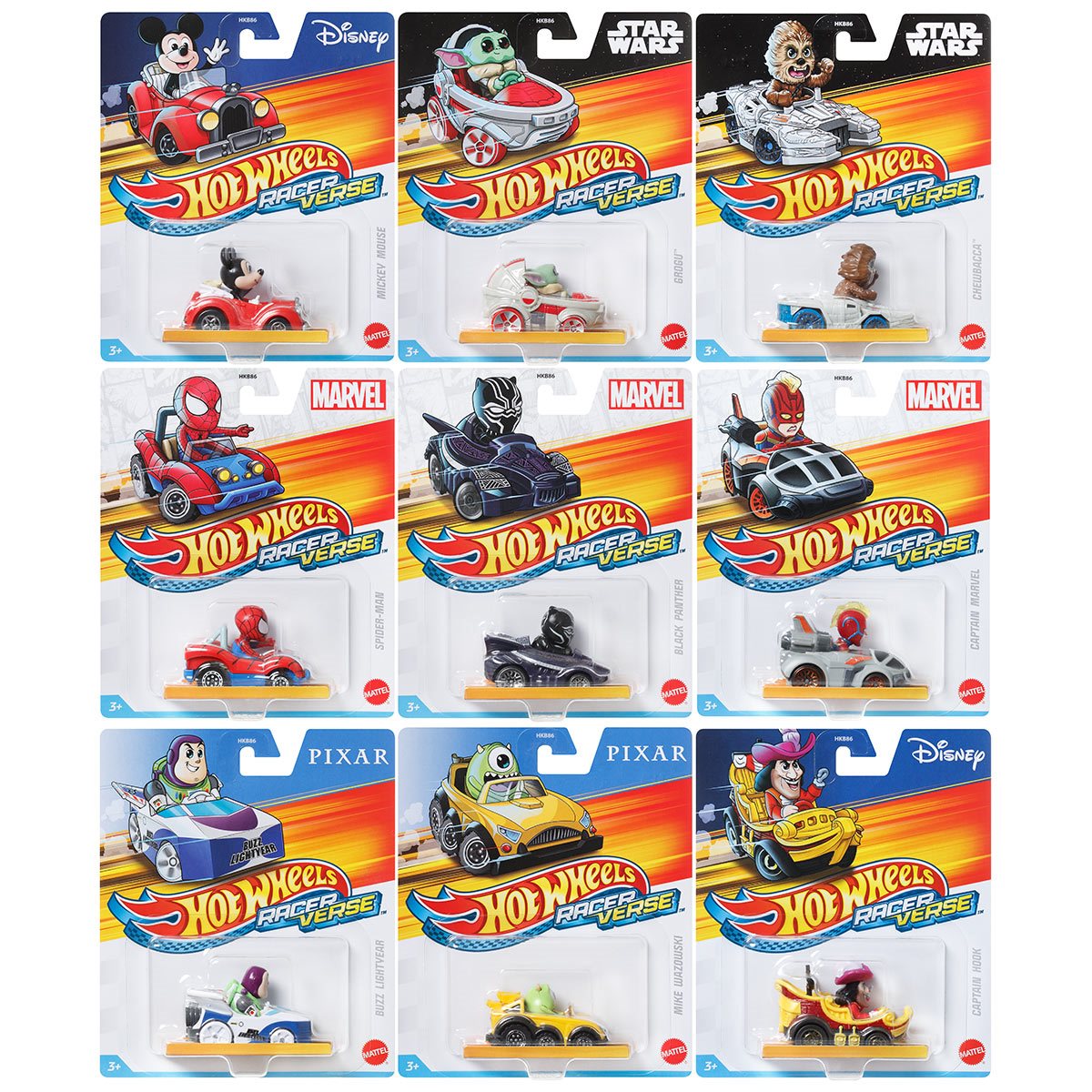 Hot Wheels Racerverse 1:64 Scale Die-Cast Metal Vehicle Case of 8