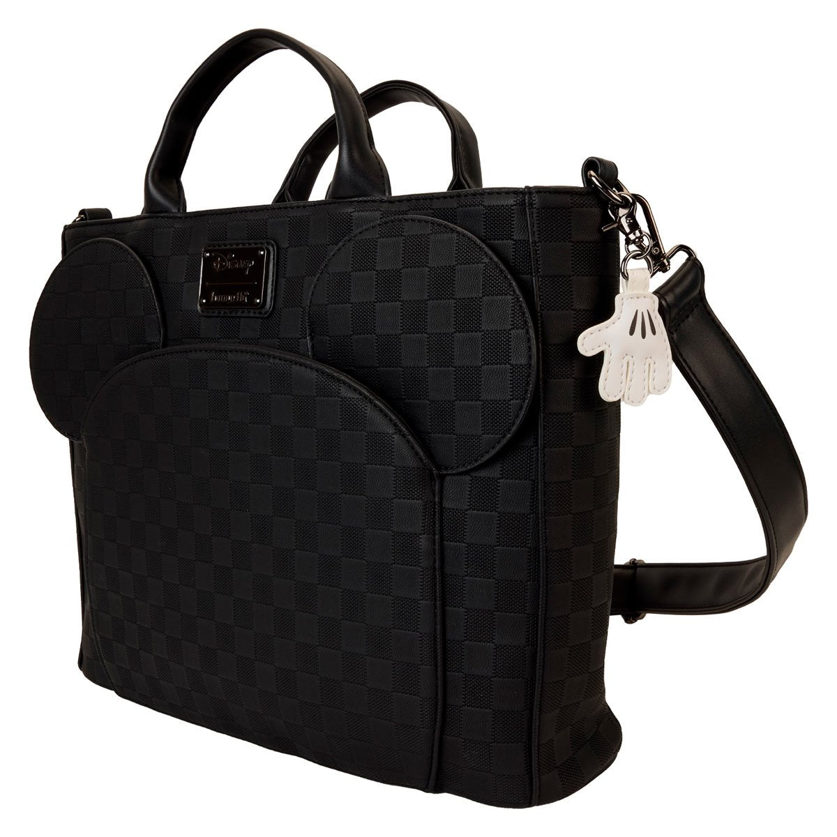 Disney Mickey Ear Checkerboard Convertible Tote Bag