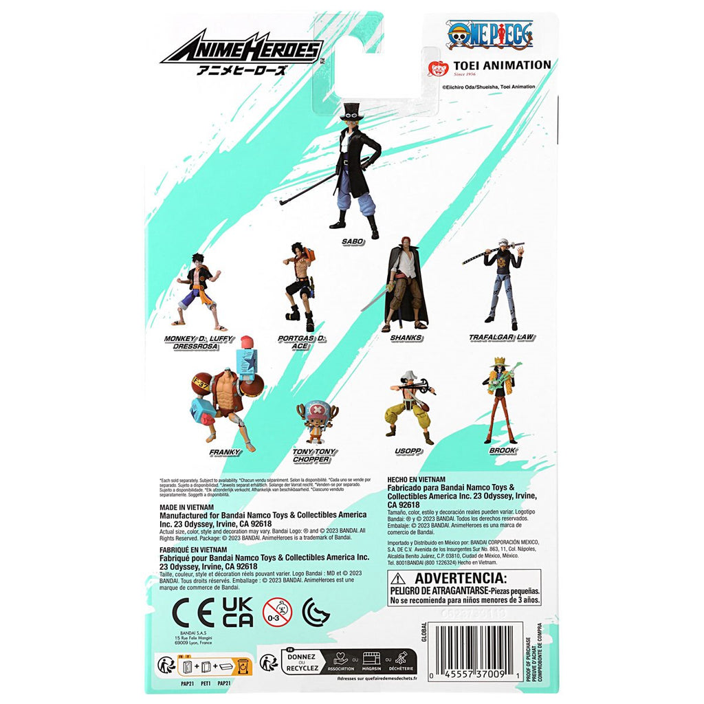 One Piece Anime Heroes Action Figure Wave 2 Case of 6