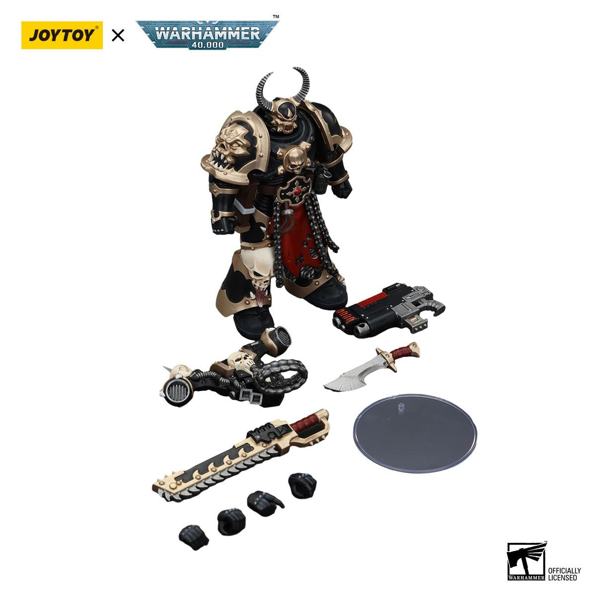 Joy Toy Warhammer 40,000 Chaos Space Marines Black Legion Chosen Chainsword 1:18 Scale Action Figure