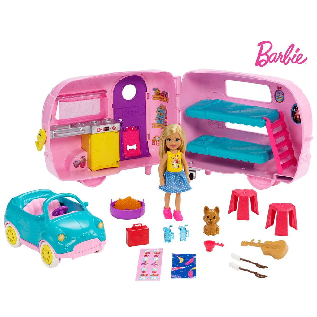 Barbie Club Chelsea Camper Doll and Playset