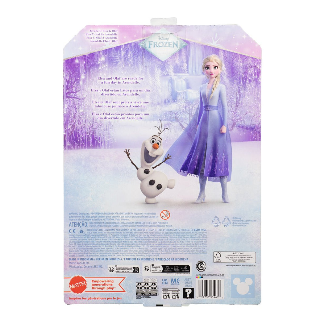 Disney Frozen Arendelle Elsa and Olaf Doll and Figure