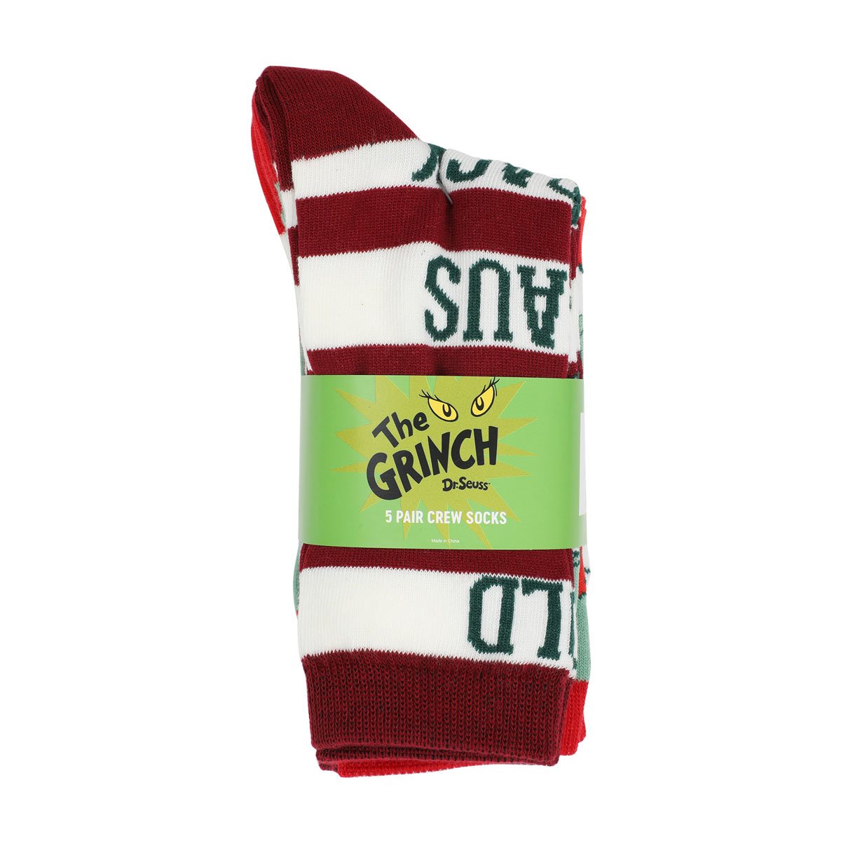 Dr. Seuss The Grinch Women's Crew Sock 5-Pack