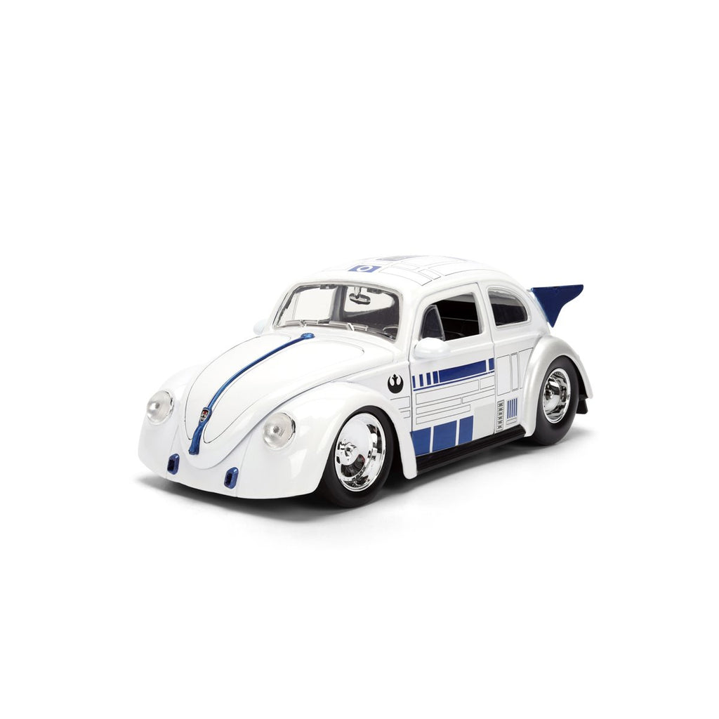 Hollywood Rides Star Wars 1959 Volkswagen Drag Beetle 1:24 Scale Die-Cast Metal Vehicle with R2-D2 Figure