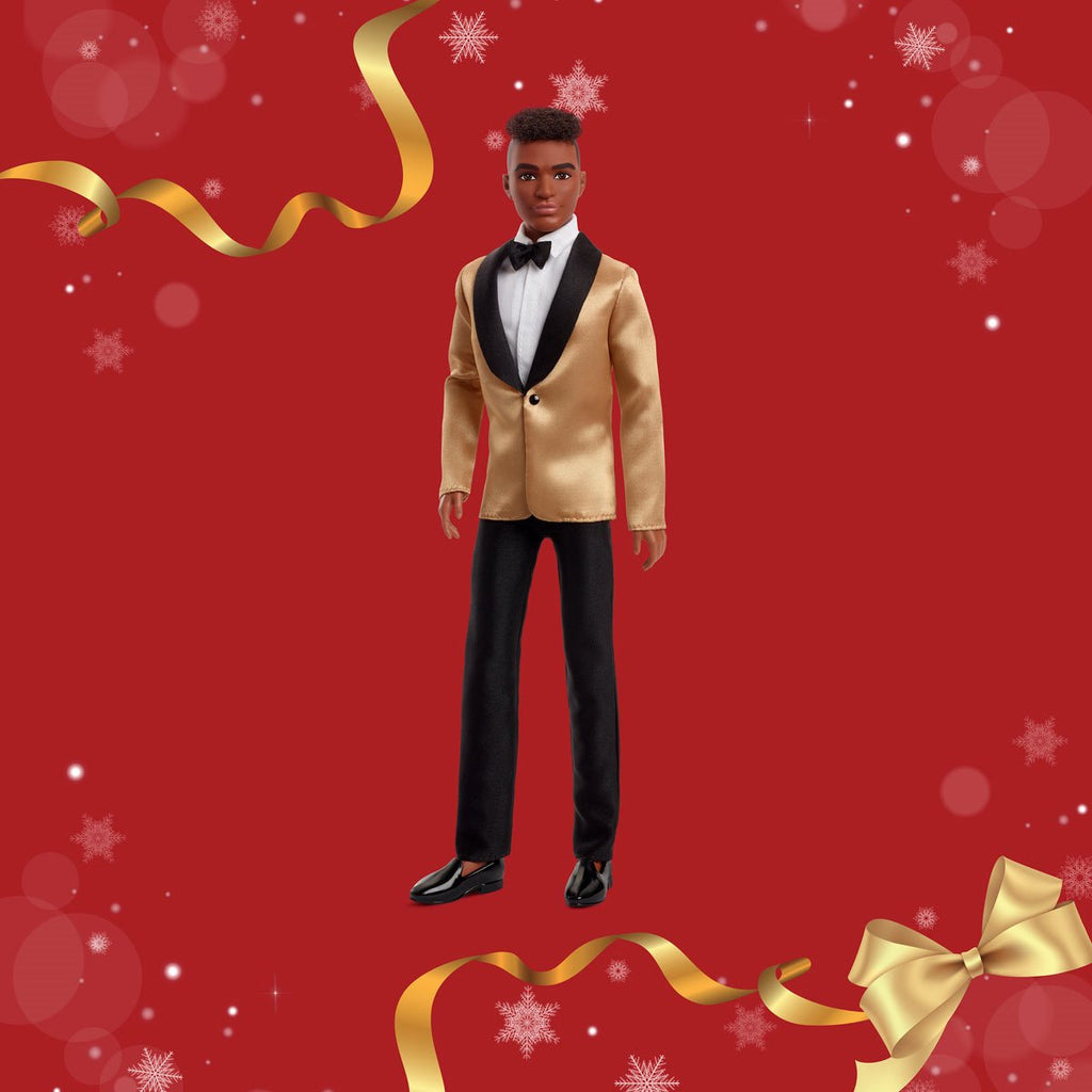 Barbie 2025 Holiday Ken Doll with Dark Brown Hair
