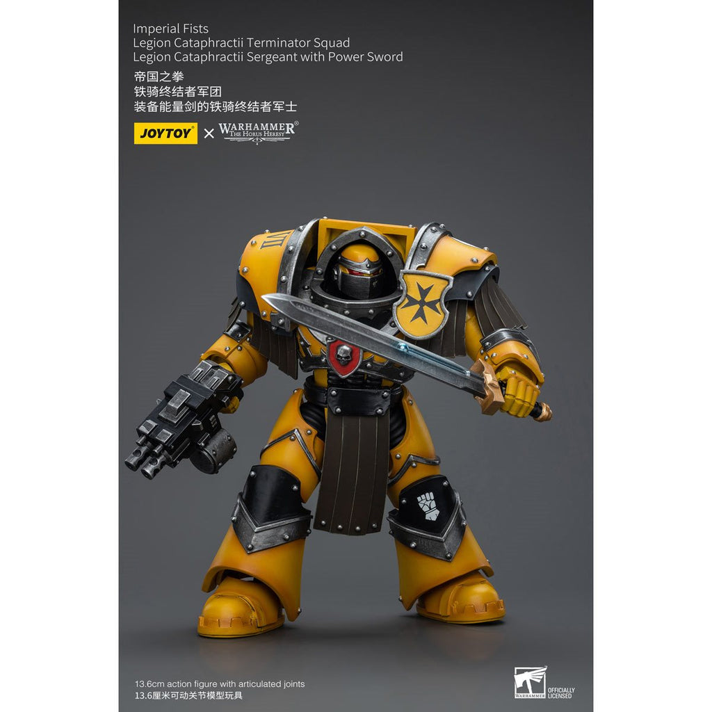 Joy Toy Warhammer 40,000 Imperial Fists Cataphractii Terminator Sergeant with Power Sword 1:18 Scale Action Figure