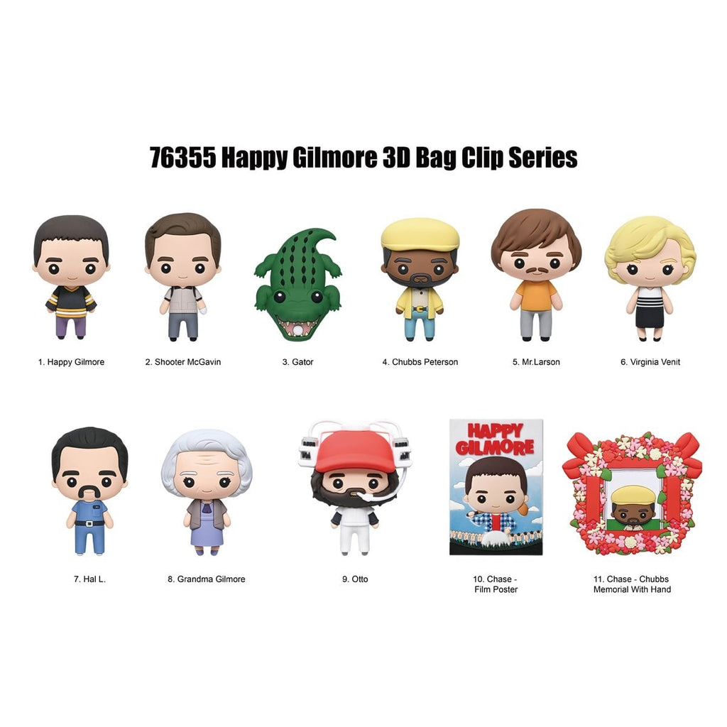 Happy Gilmore 3D Foam Bag Clip Random 6-Pack