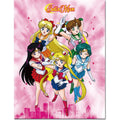 Sailor Moon Sailors Group Tie-Dye Sublimation Throw Blanket