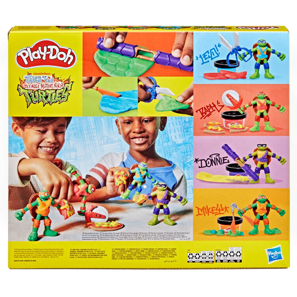 Teenage Mutant Ninja Turtles Play-Doh Cowabunga Creations Bendy 4-Inch Action Figures Set
