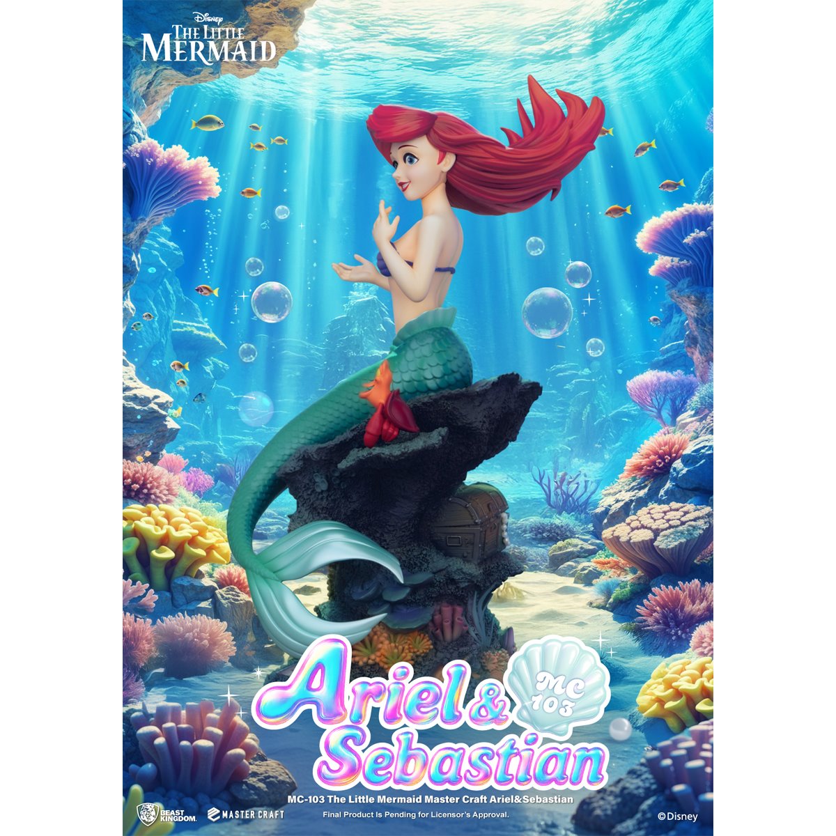 The Little Mermaid Master Craft Ariel and Sebastian Statue