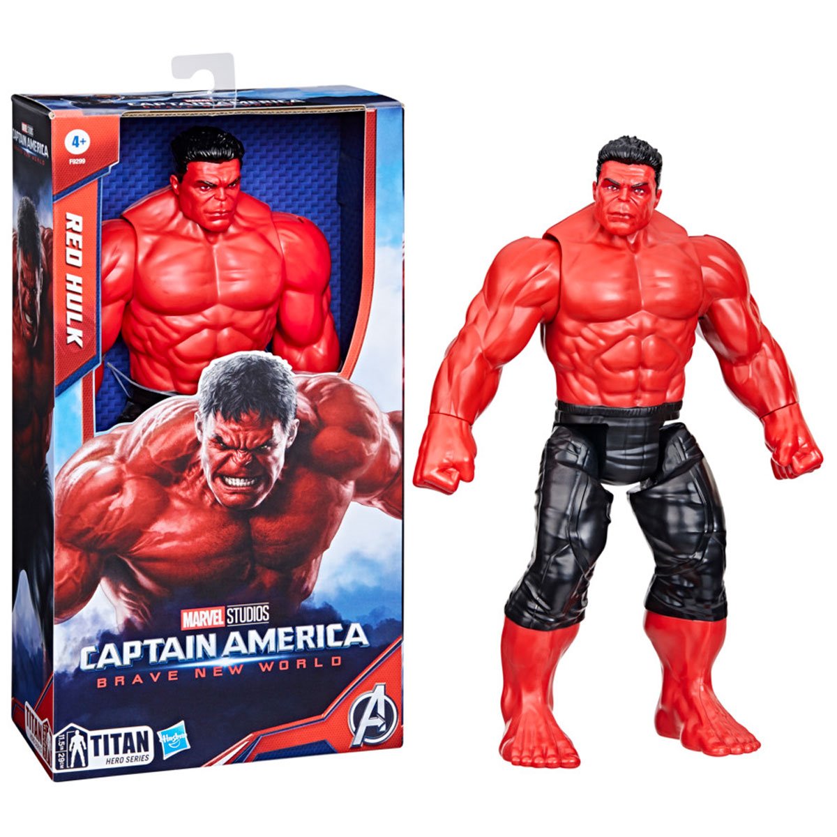 Captain America Brave New World, Titan Hero Series 12-Inch Deluxe Red Hulk Action Figure