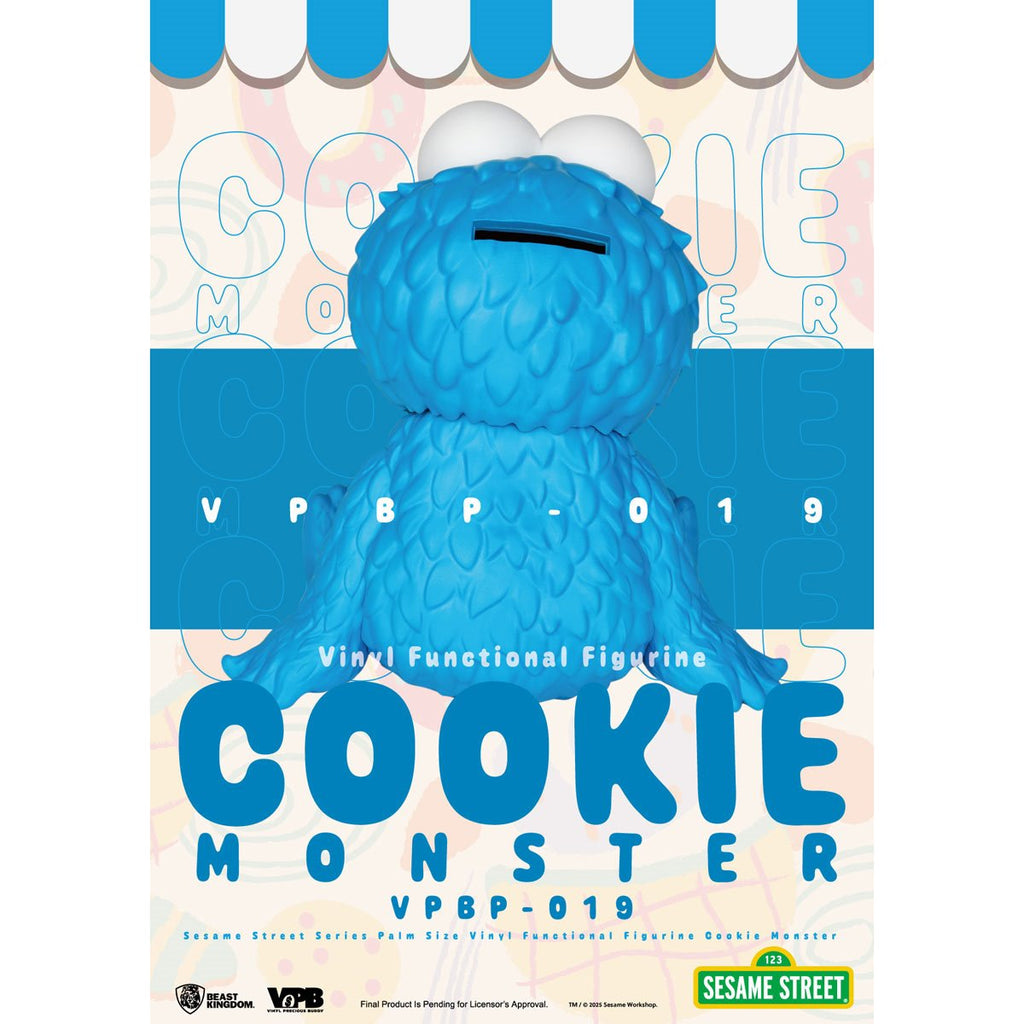 Sesame Street Series Cookie Monster VPBP-019 Palm Size Vinyl Functional Piggy Bank