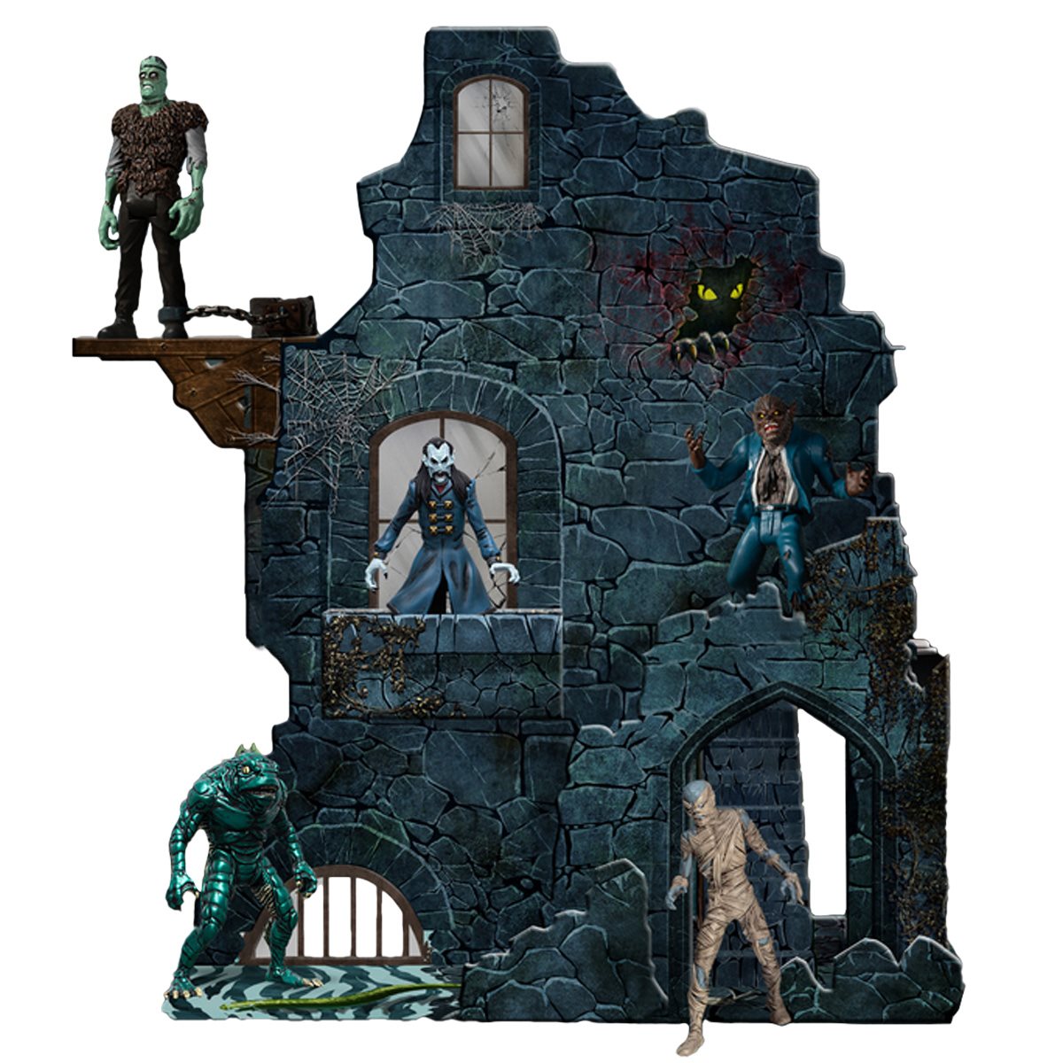 Mezco's Monsters Tower of Fear 5 Points Action Figures Deluxe Playset