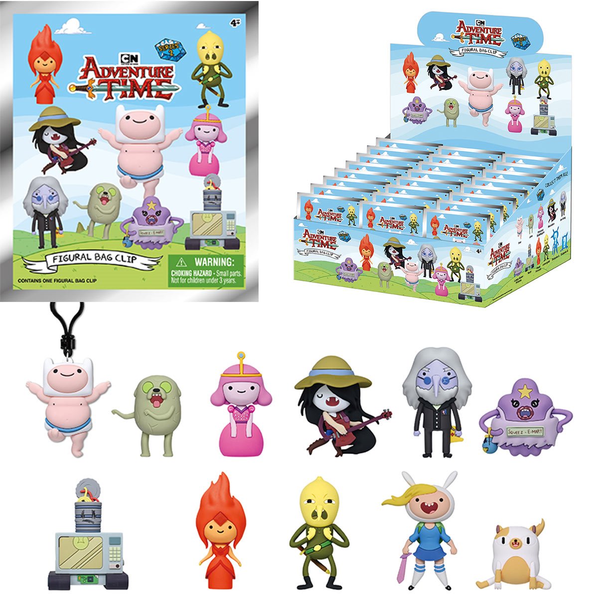 Adventure Time Series 2 3D Foam Bag Clip Random 6-Pack
