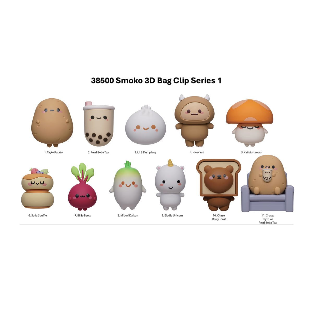 Smoko Series 1 3D Foam Bag Clip Random 6-Pack