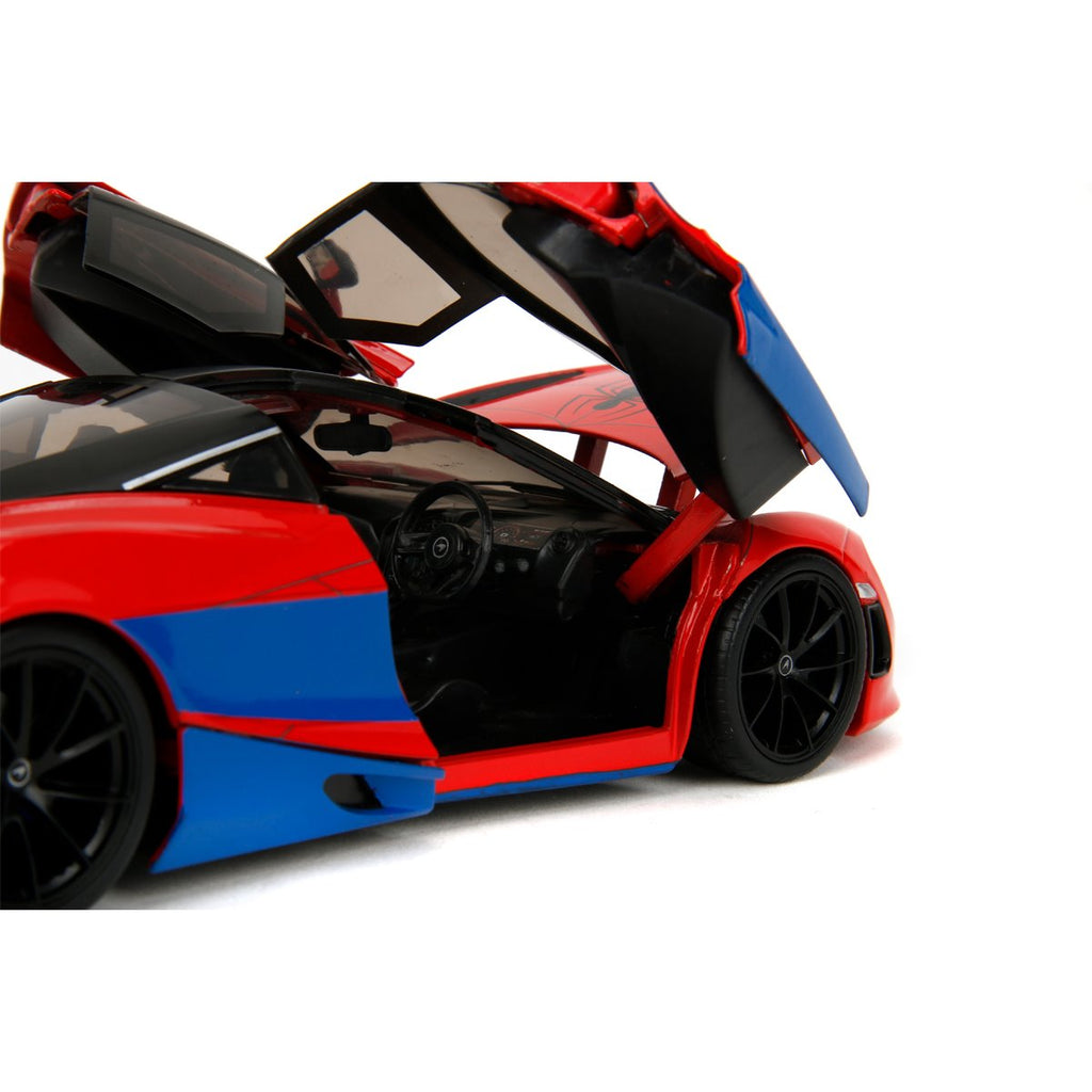 Hollywood Rides Marvel Spider-Man McLaren 720S 1:24 Scale Die-Cast Metal Vehicle with Spider-Man Figure
