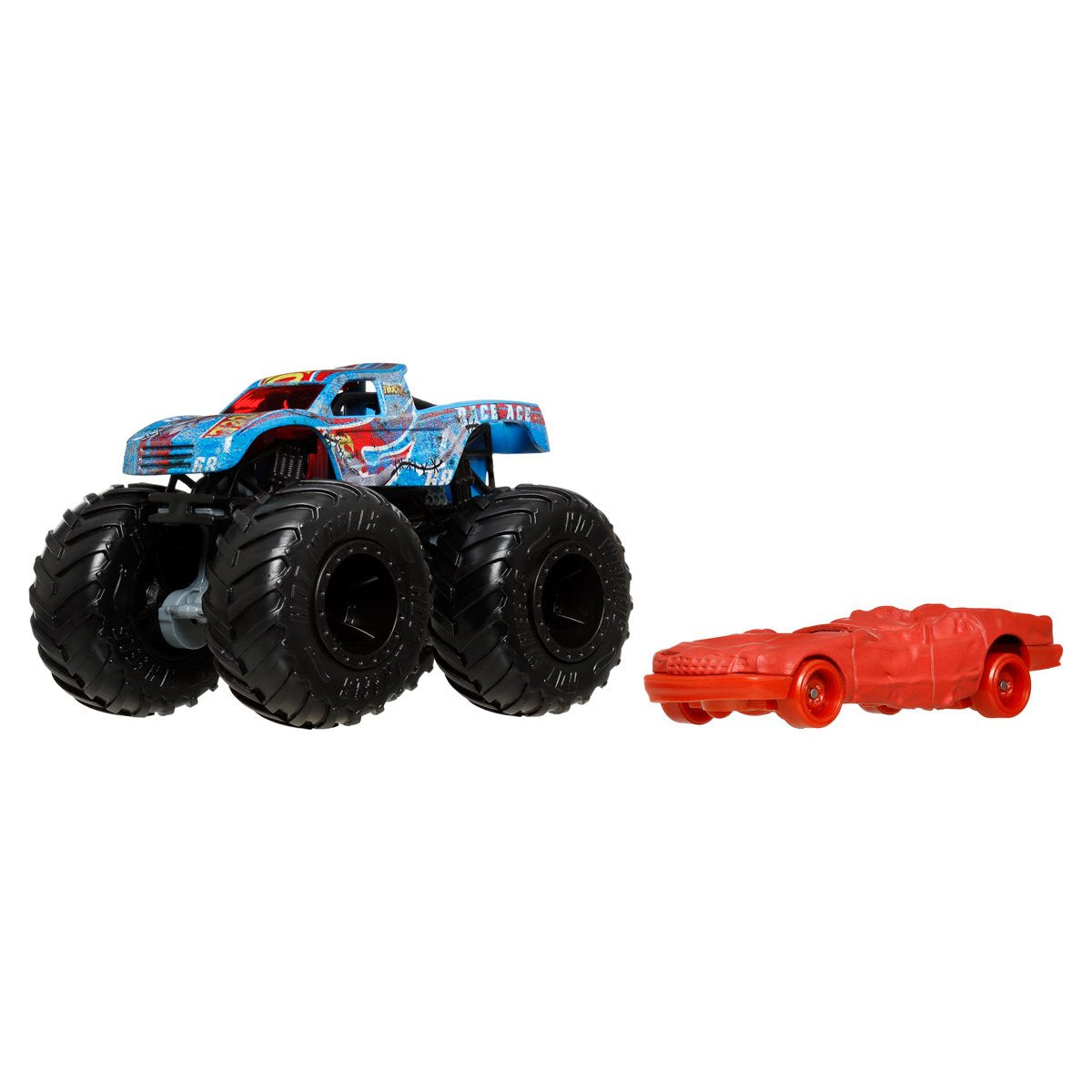 Hot Wheels Monster Truck Plus Car 1:64 Scale Vehicle 2-Pack 2026 Mix 1 Case of 8