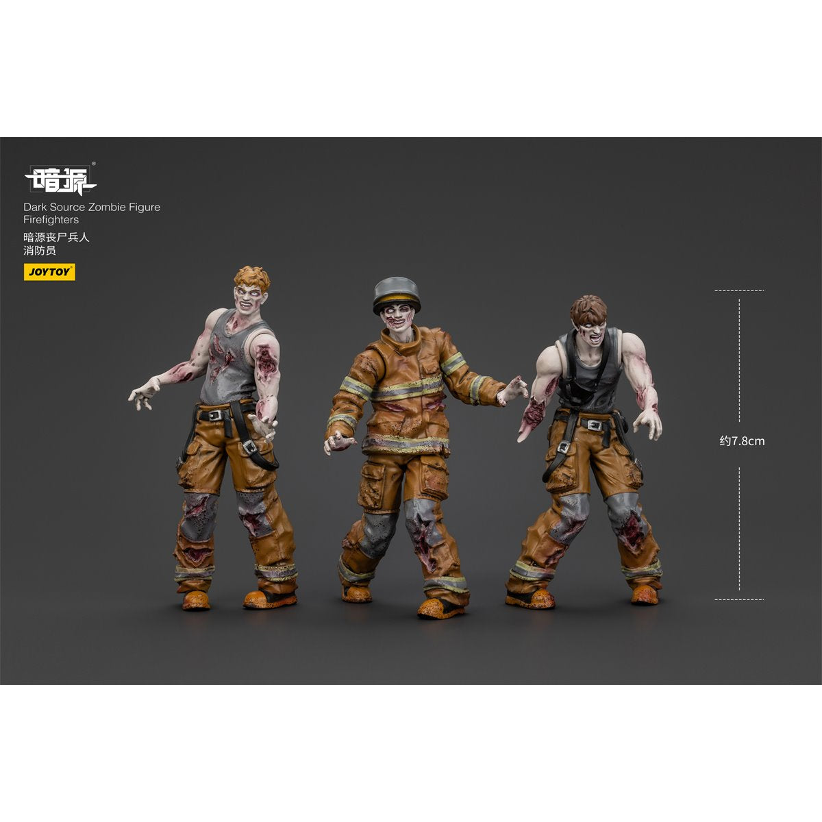 Joy Toy Dark Source Zombie Firefighters 1:25 Scale Action Figure 3-Pack