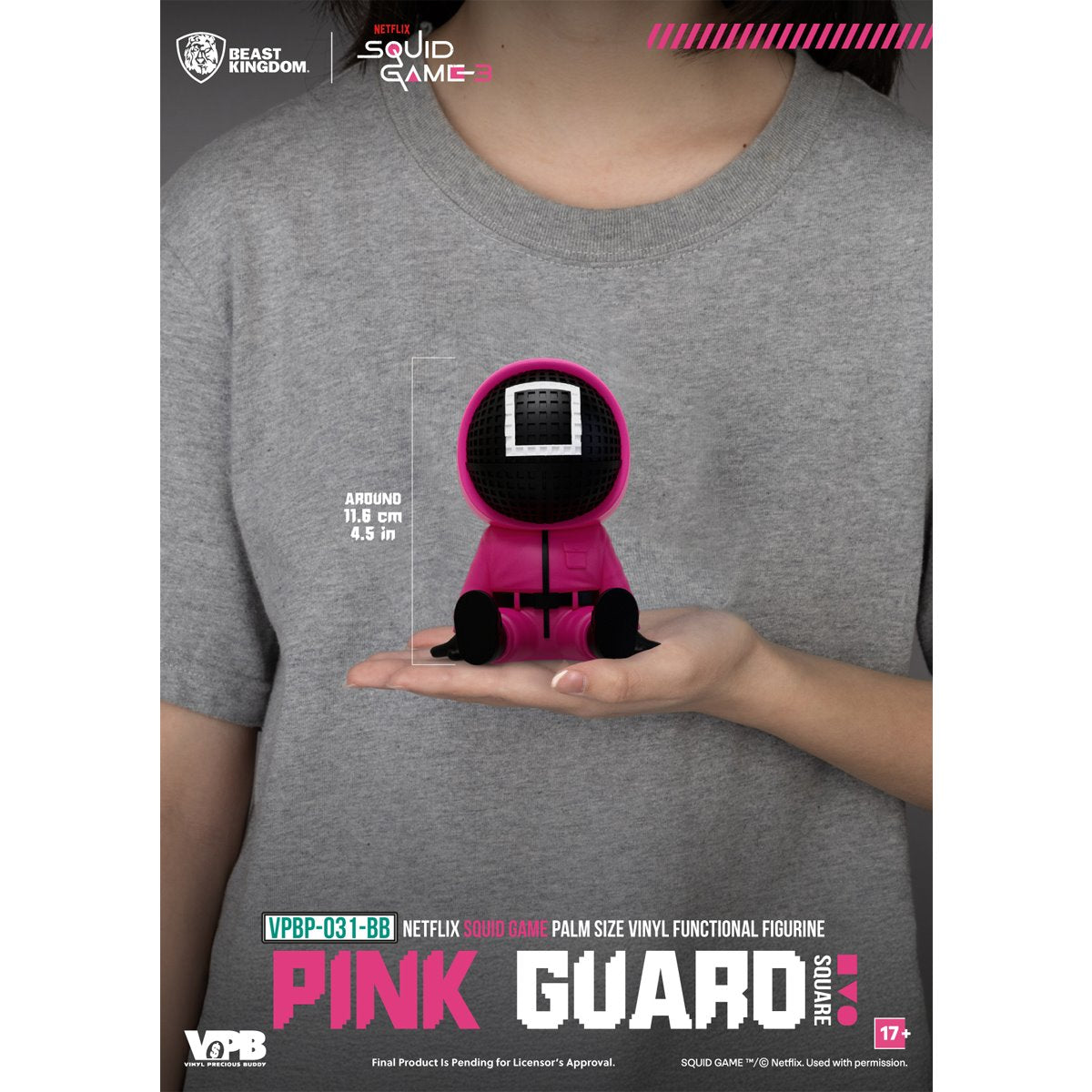 Squid Game VPBP-031 Palm Size Vinyl Functional Piggy Bank Blind Box Case of 6