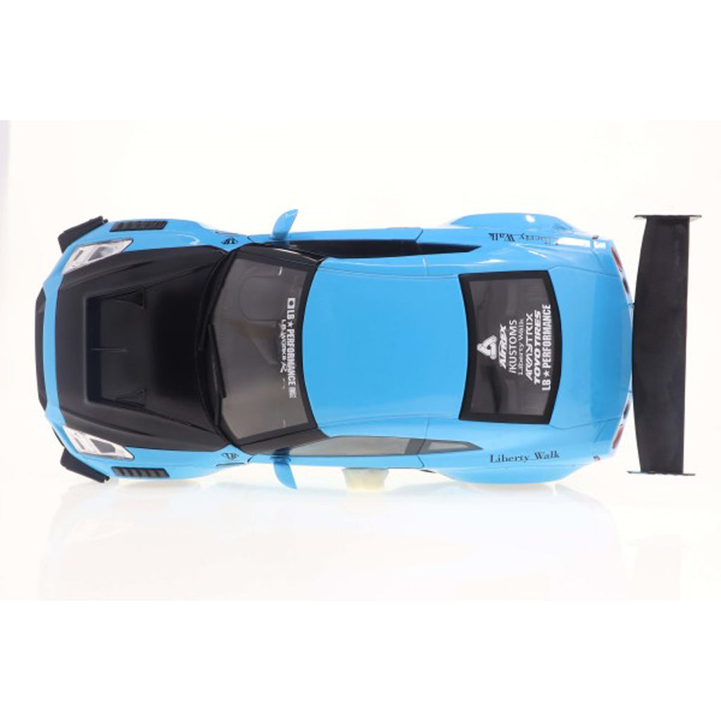 2024 Nissan GT-R R35 Baby Blue Liberty Walk Version 2.0 Body Kit 1:18 Scale Die-Cast Metal Vehicle