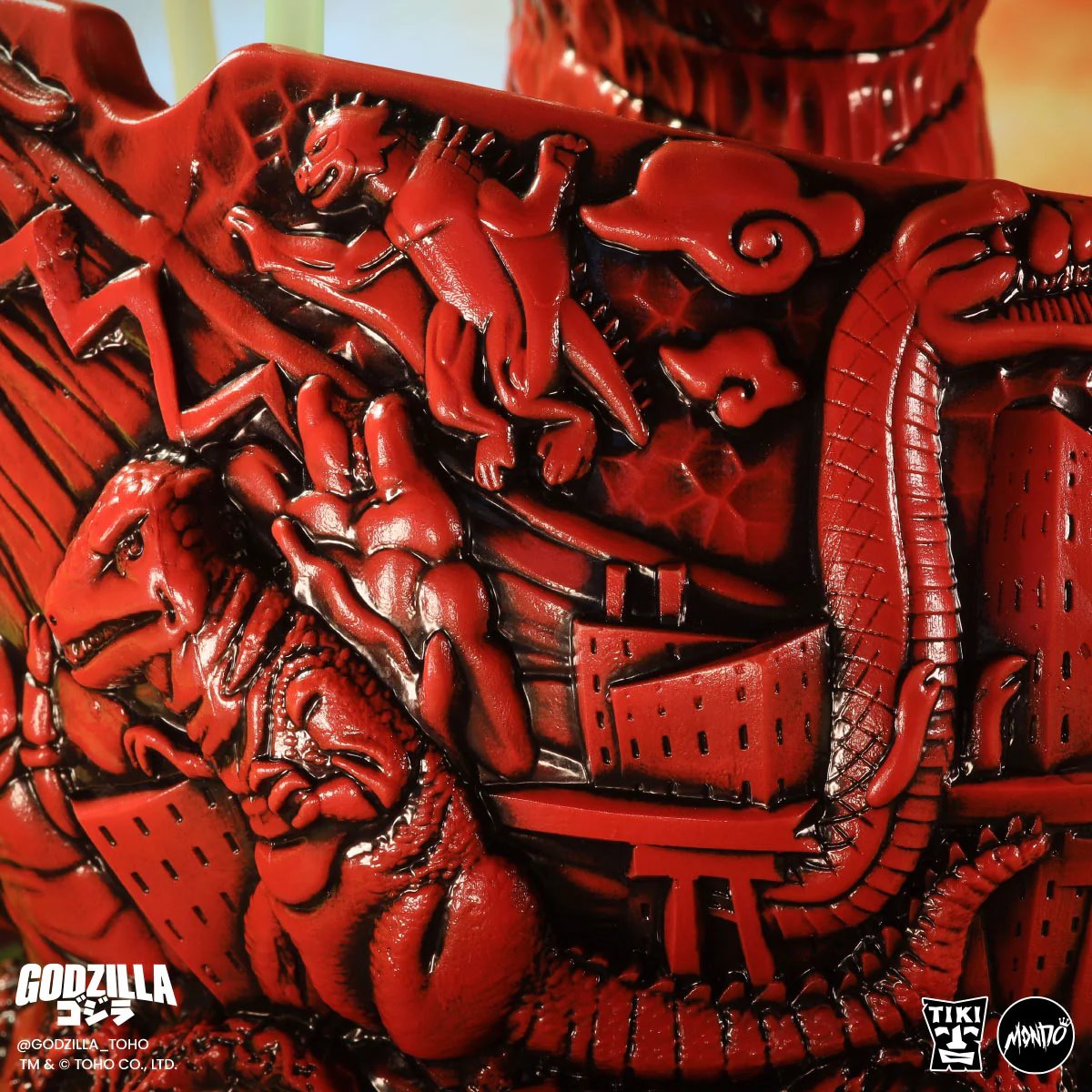 Destroy All Monsters Godzilla Fire Dragon Variant Limited Edition Tiki Scorpion Bowl