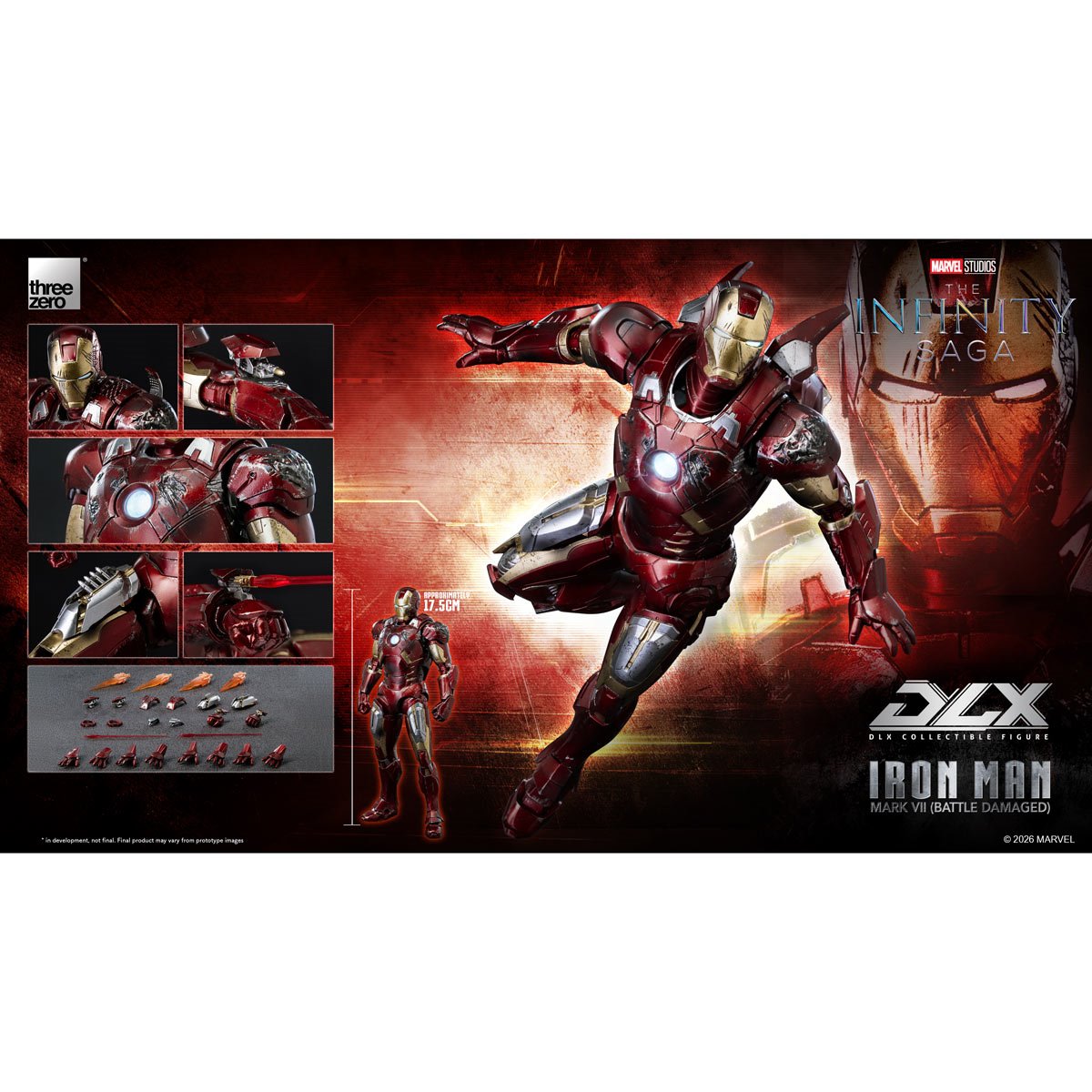 Marvel Studios: The Infinity Saga Iron Man Mark 7 Battle Damaged DLX Action Figure