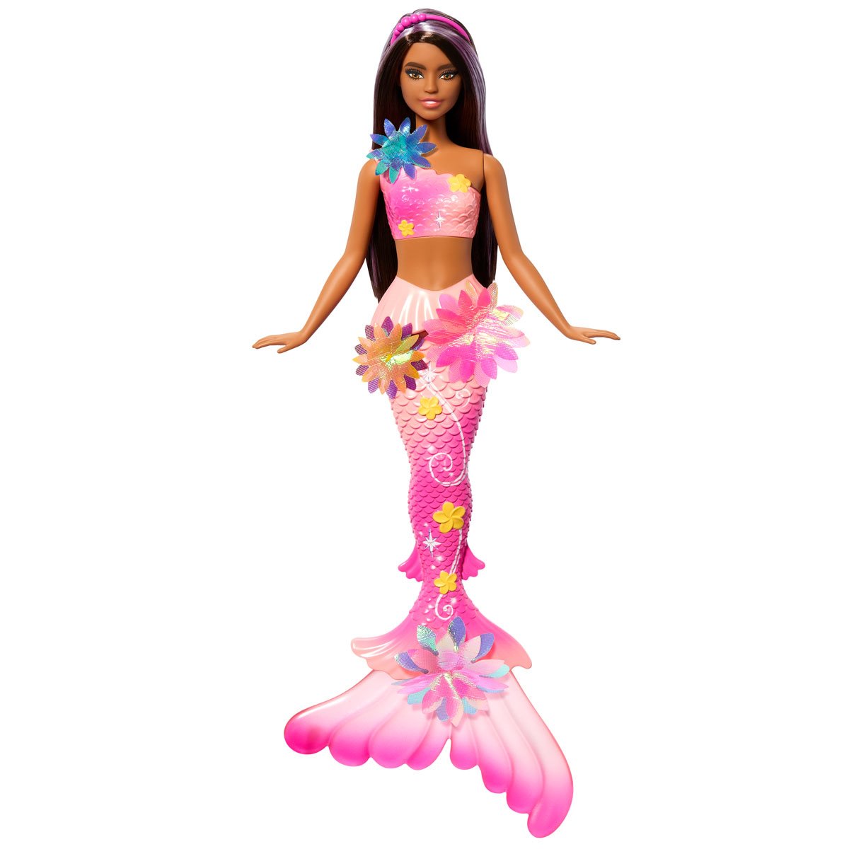 Barbie Flower Magic Mermaid Doll with Brown Hair