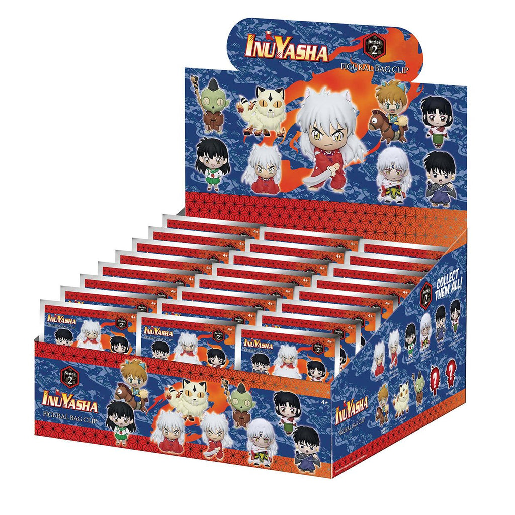 InuYasha Series 2 3D Foam Bag Clip Display Case of 24