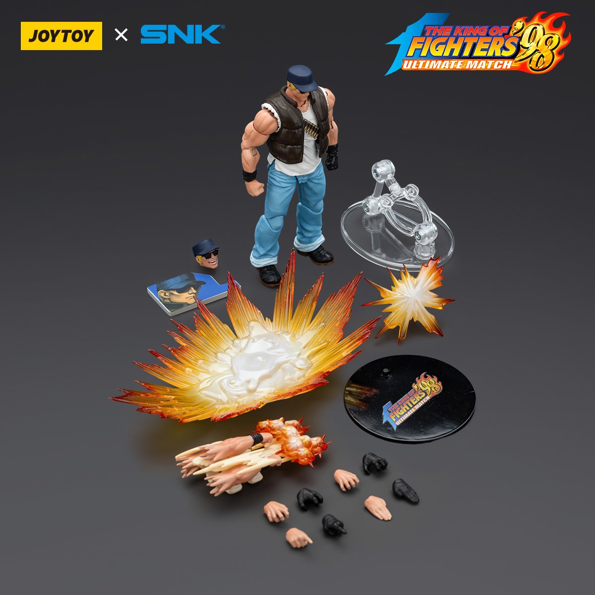 Joy Toy King of Fighters '98 Ultimate Match Ikari Warriors Team Clark Still 1:18 Scale Action Figure