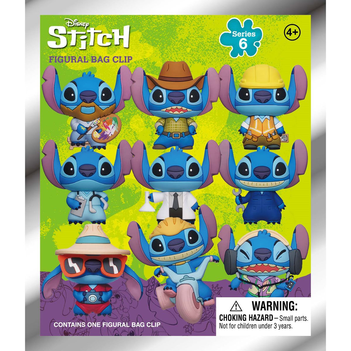 Lilo & Stitch Stitch Series 6 3D Foam Bag Clip Random 6-Pack