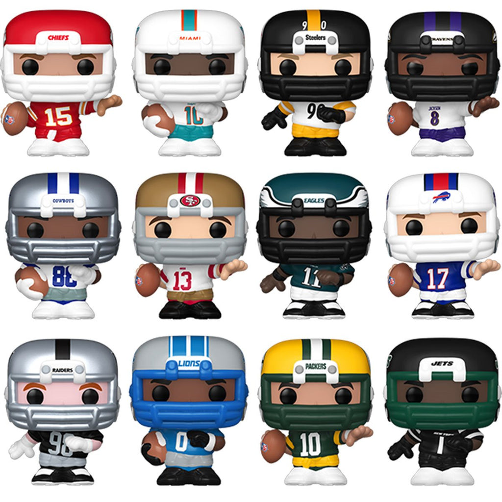 NFL Funko Bitty Pop! Mini-Figure Singles Display Case of 24